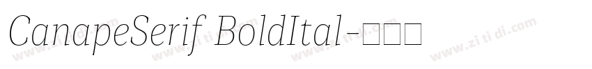 CanapeSerif BoldItal字体转换
